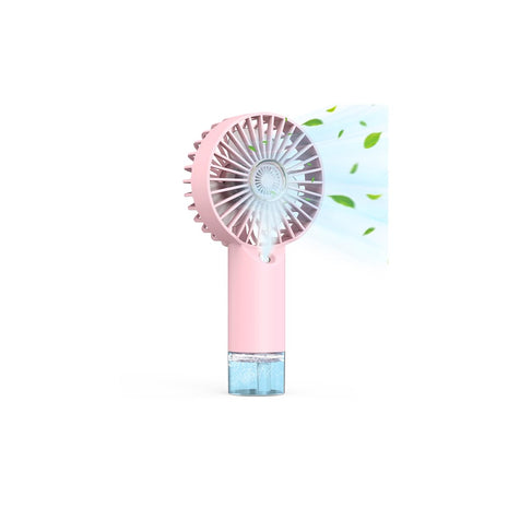 Portable Personal Misting Fan, Handheld Rechargeable Cooling Fan, 3-Speed, Suitable for Travel, Beach and Office Use Pink