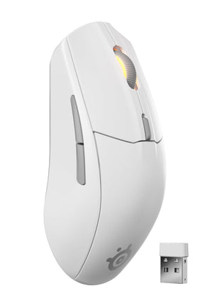 SteelSeries Rival 3 Wireless Gen 2 Gaming Mouse 鈥?2.4GHz and Bluetooth 鈥?18000 DPI TrueMove Air Optical Sensor 鈥?60 Million Click Durability 鈥?Light-Weight 鈥?100% PTFE Feet 鈥?White