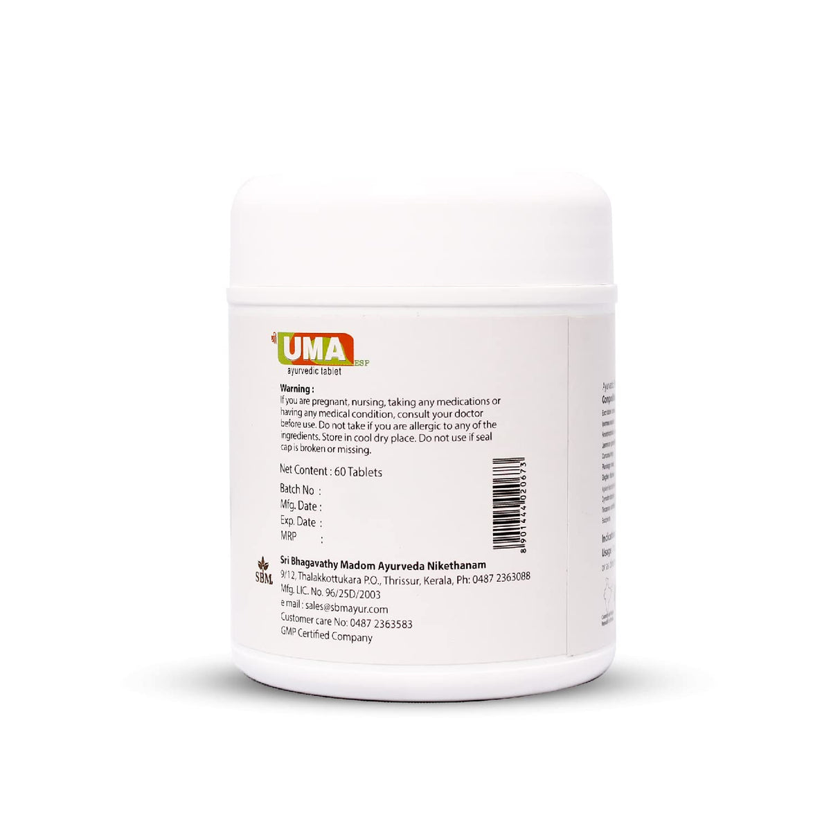 SBM UMA 60 Ayurvedic Tablets