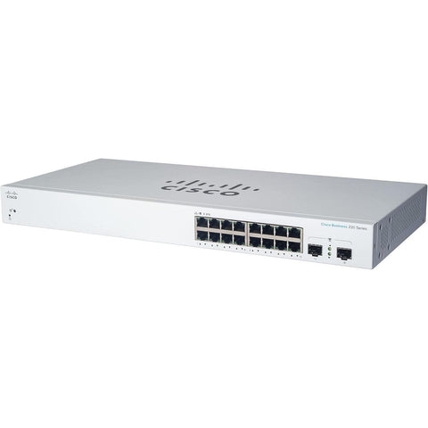 Cisco Business CBS220-16P-2G Smart Switch | 16 Port GE | PoE | 2x1G SFP | 3-Year Limited Hardware Warranty (CBS220-16P-2G-NA)