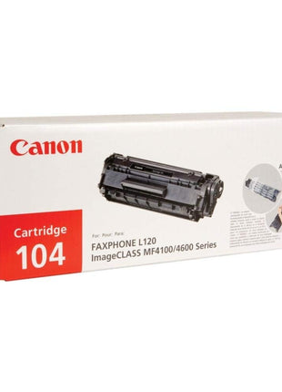 Canon 104 0263B001AA L90 L120 D420 D480 4100 4120 4150 4270 4350 4370 4690 Toner Cartridge (Black) in Retail Packaging