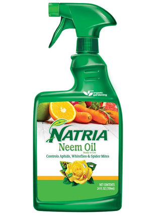 Natria Neem Oil Spray for Plants Pest Organic Disease Control, 24-Ounce, Ready-to-Use, 1.5 Pounds