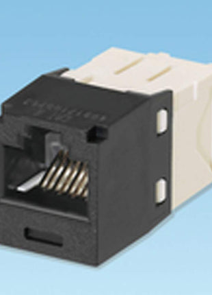 Panduit Cat 6 UTP RJ45 TG Jack Module, Black, 8-Position, Mini-Com, Surface Mount, No Termination Tool Needed