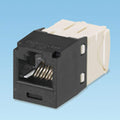 Panduit Cat 6 UTP RJ45 TG Jack Module, Black, 8-Position, Mini-Com, Surface Mount, No Termination Tool Needed