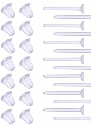 Plastic Earrings,Clear Earrings Clear Post Earring Posts and Backs Silicone Stud 100 Pairs Back Blank Pins Stud…