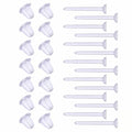 Plastic Earrings,Clear Earrings Clear Post Earring Posts and Backs Silicone Stud 100 Pairs Back Blank Pins Stud…