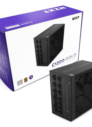 NZXT C1200 Gold ATX 3.1 - Fully Modular Low-Noise PC Gaming Power Supply - 1200 Watts - 80 Plus Gold - 12V-2x6 Connector - Zero Fan Mode - 100% Japanese Capacitors - Black