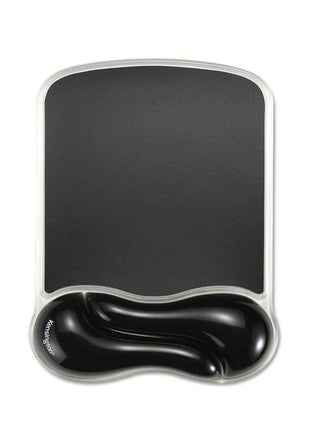 Kensington Duo Gel Wave Mouse Pad & Wrist Rest - Black,Medium (K62413WW)