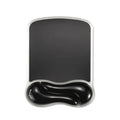 Kensington Duo Gel Wave Mouse Pad & Wrist Rest - Black,Medium (K62413WW)