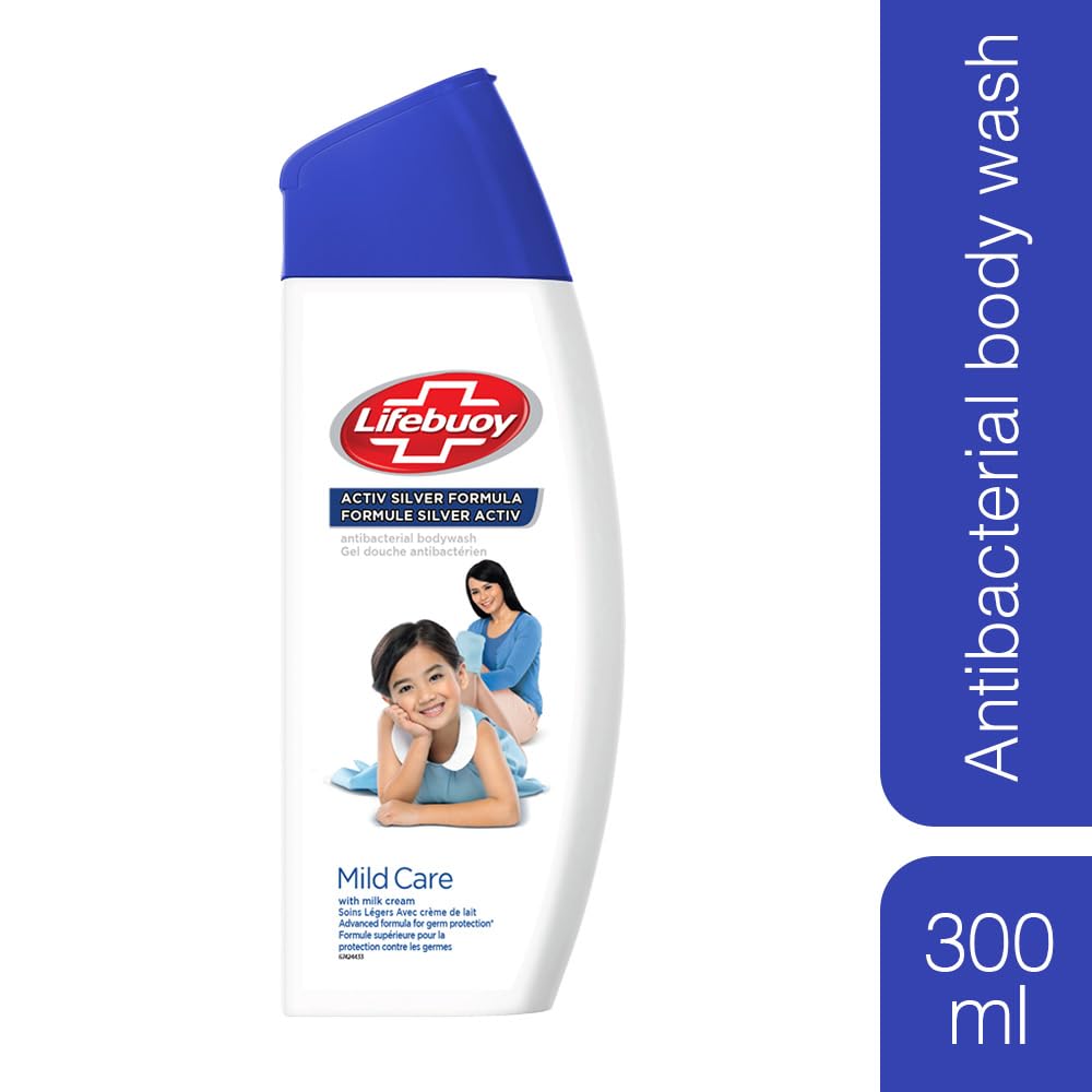 LIFEBUOY BODY WASH MILD CARE 300 ML | Gentle Milk Cream Formula with Superior Germ Protection