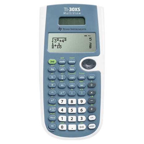 Texas Instruments TI-30XS MultiView School Calculator (up to 4-line display, solar and battery operated)