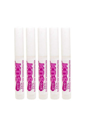 5 pcs KDS Nail Tip Glue - Adhesive Super Bond for Acrylic Nails Tips - 0.07 oz for Each Glue