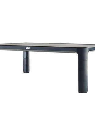 3M Adjustable Monitor Stand for Monitors and Laptops, Three Leg Segments Simply Adjust Height from 1.7 inch to 5.5 inch, Holds up to 20 lbs, 13.6 in Clearance Between Legs for Storage, Black (MS85B)