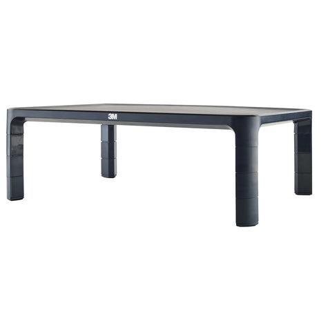 3M Adjustable Monitor Stand for Monitors and Laptops, Three Leg Segments Simply Adjust Height from 1.7 inch to 5.5 inch, Holds up to 20 lbs, 13.6 in Clearance Between Legs for Storage, Black (MS85B)
