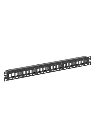 Panduit NKPP24FMY Category-6 24-Port Flat Modular Patch Panel, Black