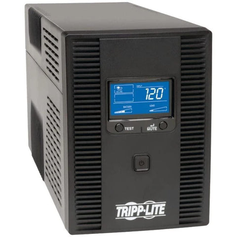Tripp Lite SMART1500LCDT 1500VA 900W UPS Battery Back Up, AVR, LCD Display, Line-Interactive, 10 Outlets, 120V, USB, Tel & Coax Protection, 3 Year Warranty & Dollar 250,000 Insurance Black