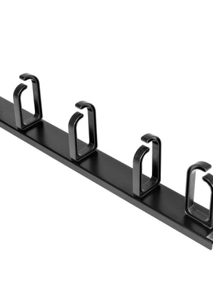 StarTech.com 19 inch Server Rack Cable Management Panel w/ D-Ring Hooks - 1U Horizontal or Vertical Wire and Cord Manager - Metal , TAA (CABLMANAGER2)