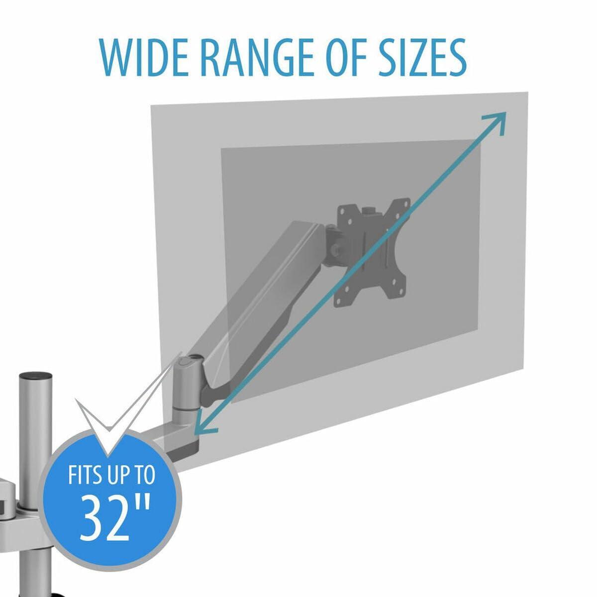 V7 DM1TA-1N -1E Touch Adjust Monitor Mount (VESA 75x75, 100x100, up to 8 kg per Display)