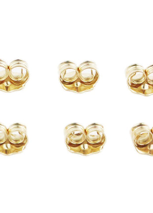 Orgrimmar 14K Gold Plated Earring Backs Yellow Ear Locking for Stud Ear Rings (3 Pairs)