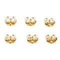 Orgrimmar 14K Gold Plated Earring Backs Yellow Ear Locking for Stud Ear Rings (3 Pairs)