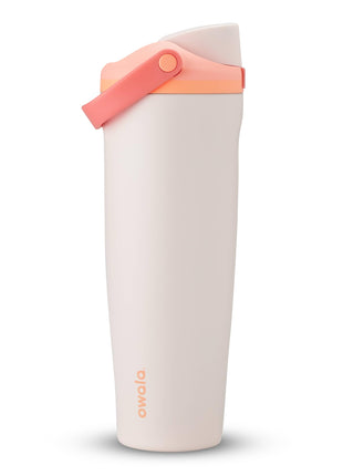 Owala FreeSip Sway - Stainless Steel-40-oz.-Orange/Tan(Sparkling Sherbet)