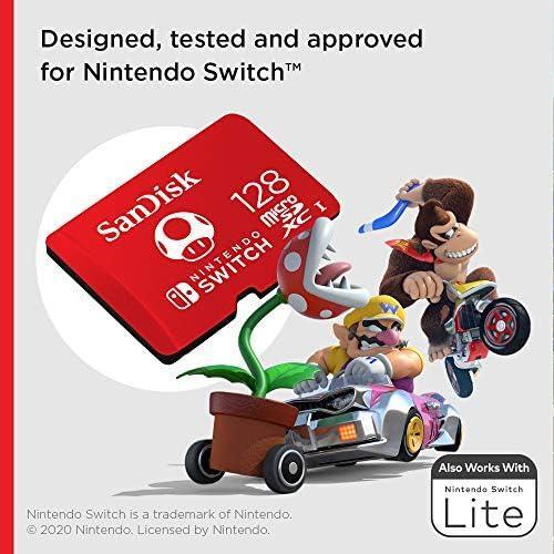 SanDisk 128GB microSDXC Card, Licensed for Nintendo-Switch - Made for Nintendo-Switch 1, OLED, and Lite - SDSQXAO-128G-GNCZN