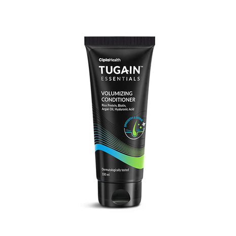 Tugain Essentials Volumizing Conditioner 100ML | With Rice Protein, Argan Oil, Biotin, Hyaluronic Acid