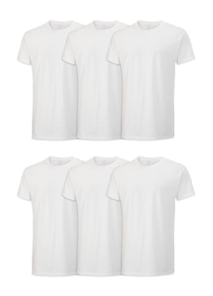 Fruit of the Loom Men's Stay Tucked Crew T-Shirt - Large - White (Pack of 6)