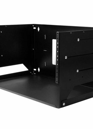 StarTech.com 2-Post 4U Open Frame Wall Mount Network Rack with Built-in Shelf, Wall Mount Data Rack with Adjustable Depth for AV / Computer / IT Equipment, TAA Compliant Server Rack (WALLSHELF4U)