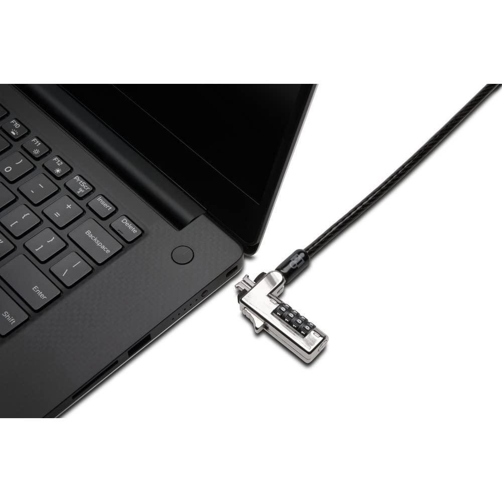 Kensington Slim Combination Laptop Lock for Ultra-thin Laptops, Security Computer Lock Cable, T-Bar Standard Slot for HP Lenovo Asus Acer, Resettable 4-wheel Number Code with 6 Foot Cable, K60600WW