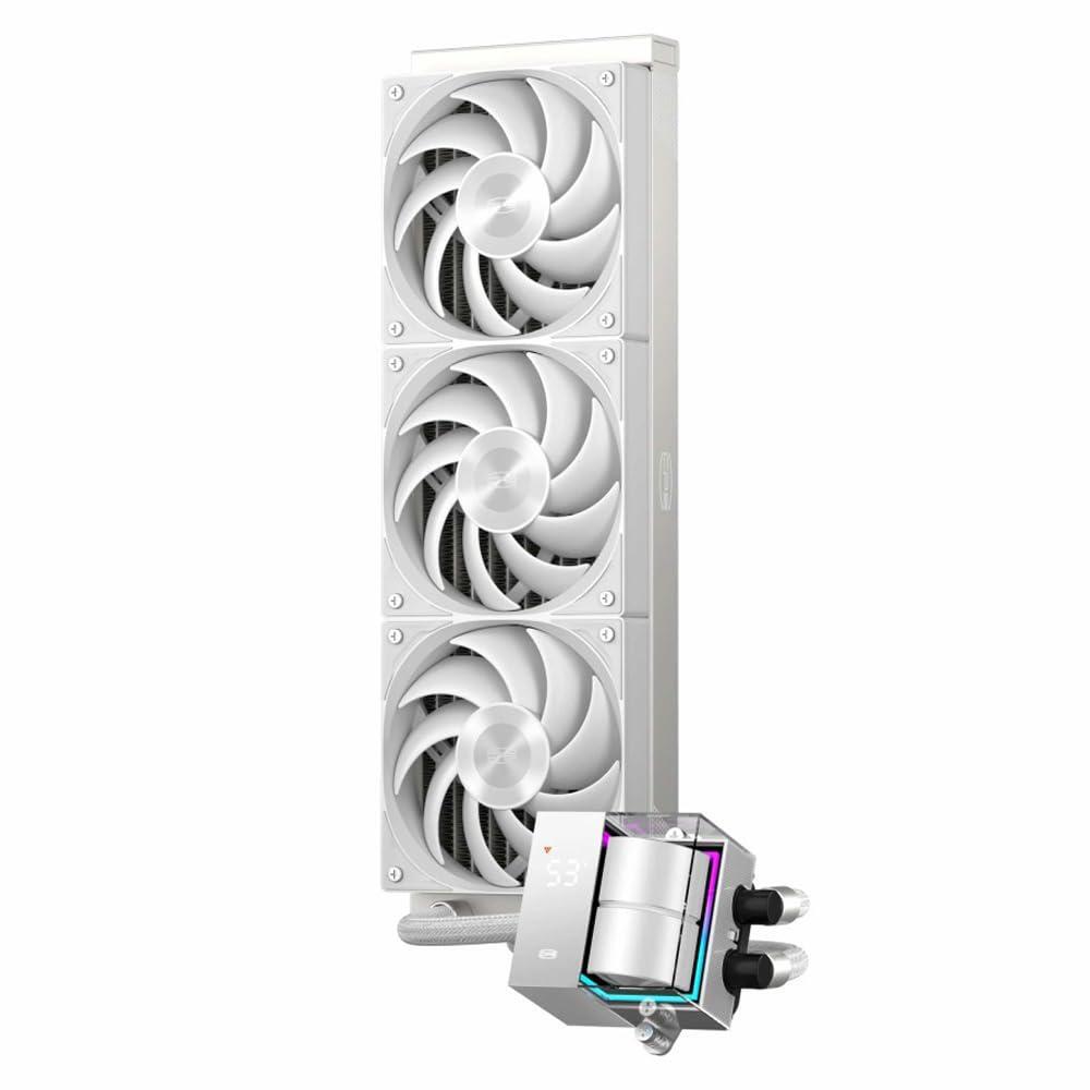 CPS All-in-One Water Cooling Cooler "DS360 WH" 360mm Radiator with Digital Display Dual Chamber Structure