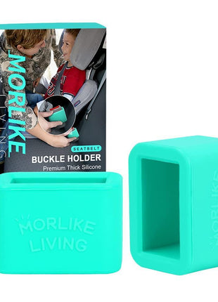 Morlike Silicone Buckle Holder Booster - Fits Most, Not All (Light Blue, 2 Pack)