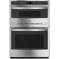 GE JT3800SHSS Electric Combination Wall Oven, Solid Black