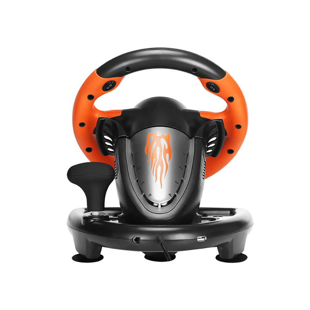 PXN PC Racing Wheel, V3II 180 Degree Universal Usb Car Sim Race Steering Wheel with Pedals for PS3, PS4, Xbox One, Xbox Series X/S, Switch (Orange)