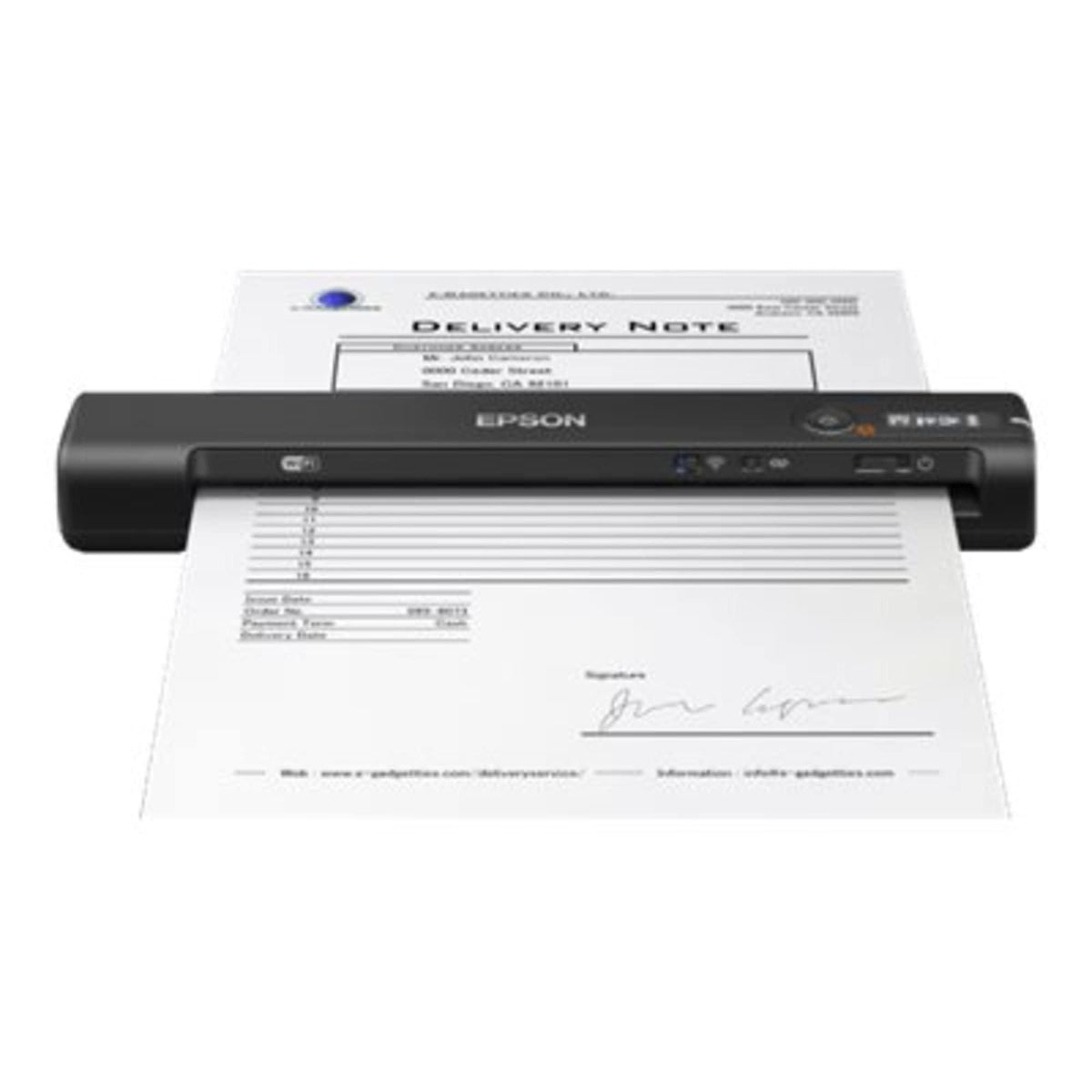 Epson Workforce ES-60W Wireless Portable Sheet-fed Document Scanner for PC and Mac 10.7" x 1.9" x 1.4"