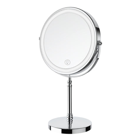DEIOVWXS Makeup Mirror, Rechargeable Vanity Mirror with 3 Lights, 1X/10X | Adjustable Brightness, 3000mAh, Double-Sided, Gift for Mom, Women, Wife, Girls, Dorm Room Essential