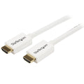 StarTech.com 5m 16 ft White CL3 In-wall High Speed HDMI Cable - Ultra HD 4k x 2k HDMI Cable - HDMI to HDMI M/M - Audio/Video, Gold-Plated