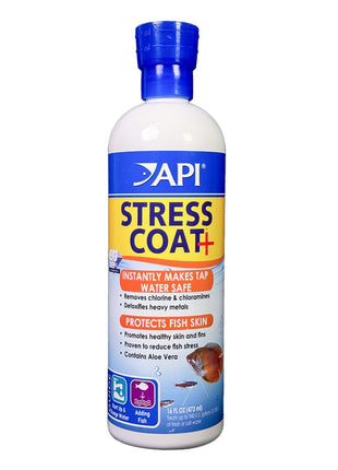API STRESS COAT Aquarium Water Conditioner 16-Ounce Bottle