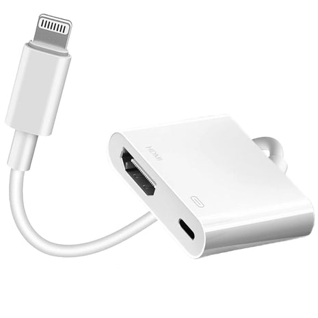 Apple MFi Certified Lightning to HDTV Digital AV Adapter 1080P HD Video Sync Screen Connector Cable with Charging Port Compatible with iPhone 14/13/12/11/ X/ 8/7/ iPad on HDTV/Projector/Monitor