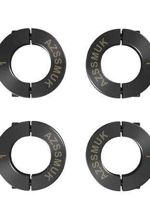 AZSSMUK 1 inch Bore Double Split Shaft Collar Black Oxide Set Screw Style (4 PCS)