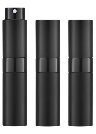 LISAPACK 8ML Atomizer Perfume Spray Bottle for Travel (3 PCS) Empty Cologne Dispenser, Portable Sprayer Travel Essentials for Men and Women (Black)