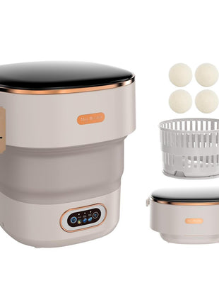 Portable Washing Machine,16L Foldable Mini Washer Machine with Spin Basket Laundry,Collapsible Small Underwear Washer Machine with 3 Cleaning Modes for Apartment Home Hotel Camping (Khaki)
