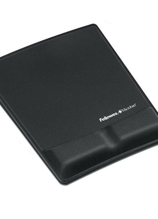 Fellowes Mouse Pad/Wrist Support with Mircoban Protection, Black (9181201)