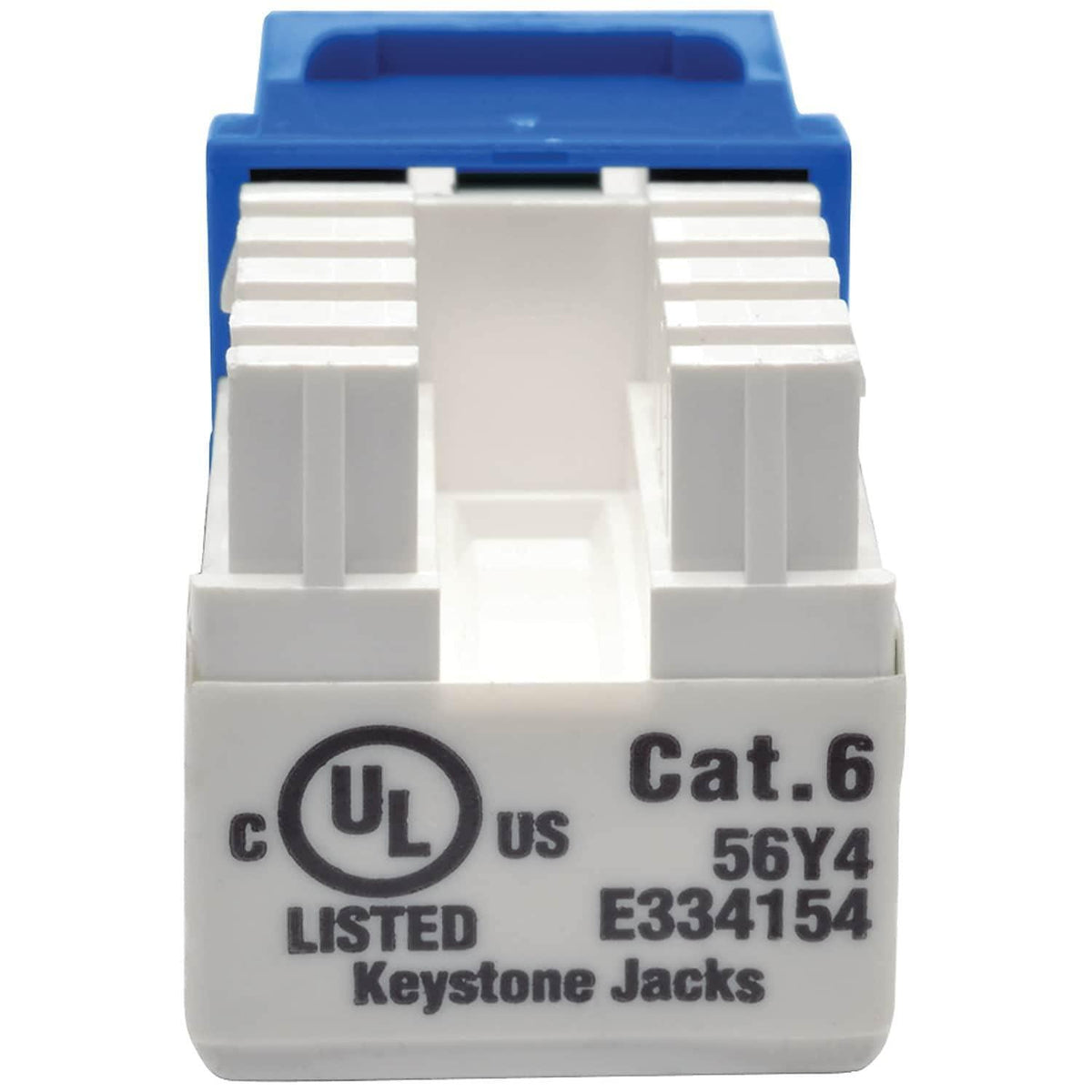 TRIPP LITE Cat6/5e Blue Wallplate Keystone Jack, Punch-Down/RJ45 F TAA GSA (N238-001-BL)