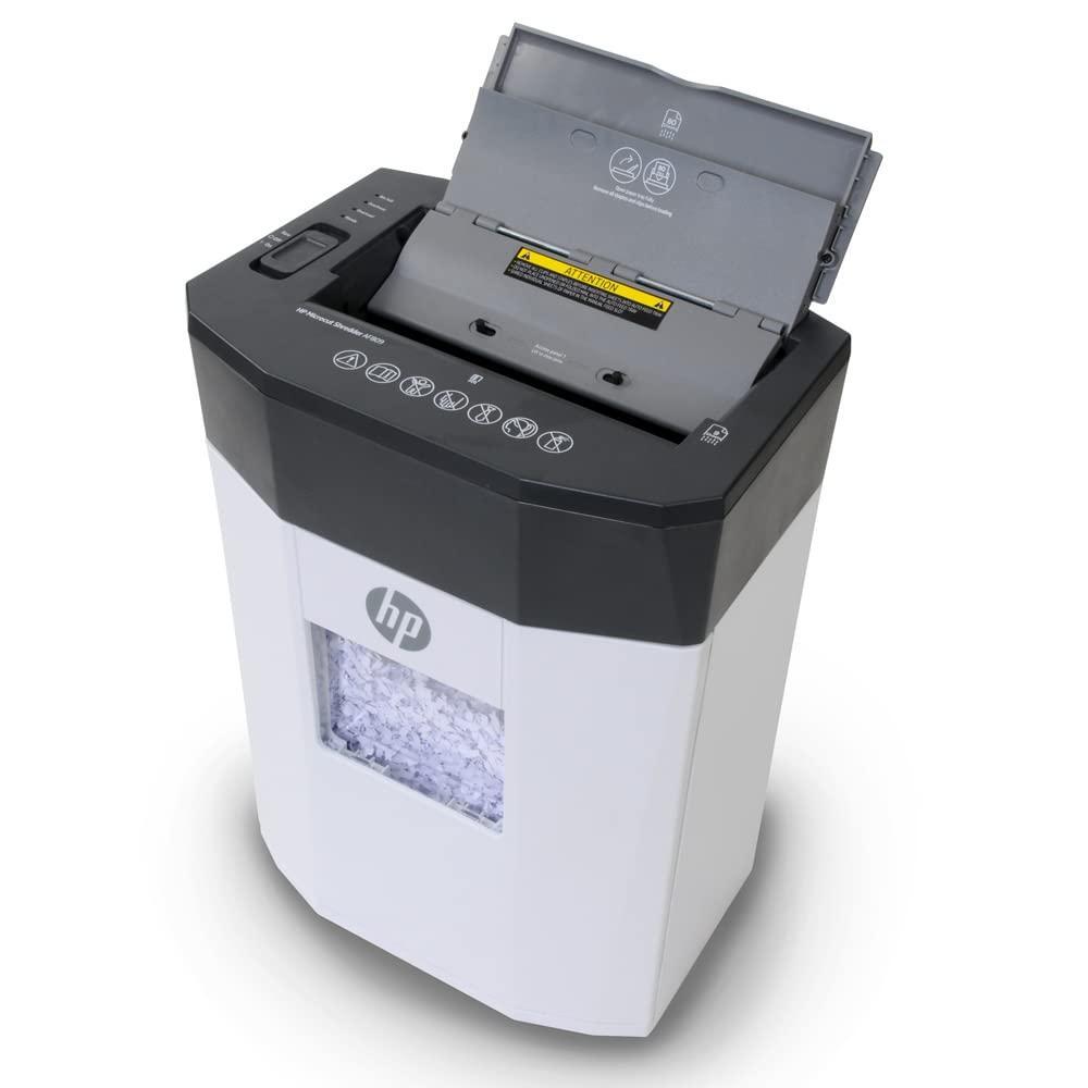 HP - Paper Shredder Micro Cut, 80-Sheet Auto Feed, Shreds Credit Cards & Staples, Heavy Duty Paper Shredder for Home Use with 3.8 Gallon Basket