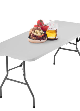 BestOffice 6FT Picnic Table Folding, Camping, Plastifor Party Event,White