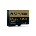 Verbatim 64GB Pro Plus 600X microSDXC Memory Card with Adapter, UHS-I V30 U3 Class 10