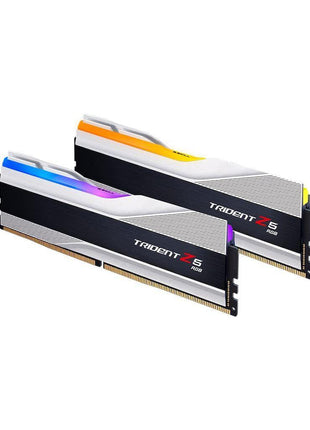 G.SKILL Trident Z5 RGB Series DDR5 RAM (Intel XMP 3.0 & AMD EXPO) 32GB (2x16GB) 6000MT/s CL36-36-36-96 1.35V Desktop Computer Memory U-DIMM - Metallic Silver (F5-6000J3636F16GX2-TZ5RS)