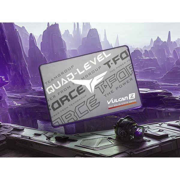 TEAMGROUP T-Force Vulcan Z 1TB SLC Cache 3D NAND QLC 2.5 Inch SATA III Internal Solid State Drive SSD (R/W Speed up to 550/470 MB/s) T253TY001T0C101