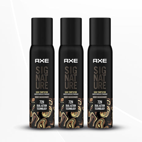 Axe Signature Dark Temptation Long Lasting Deodorant, Body Perfume For Men, 200ml Pack of 3